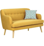Exelero Loveseat 2 Seater Sofa - Yellow