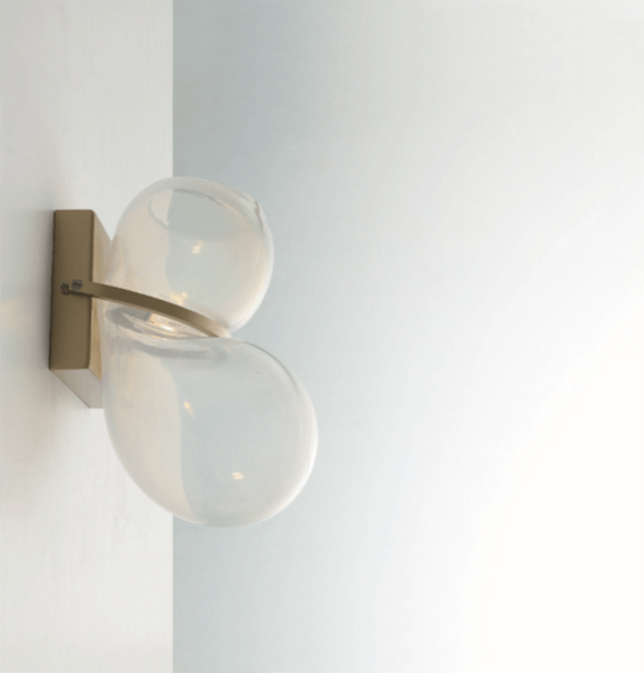 Balloon Hand-Blown Glass & Brass Wall Light