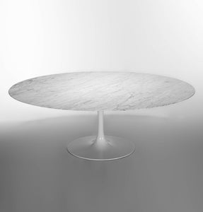 Tulip Dining Table - Oval 168cm - Marble Top - Reproduction